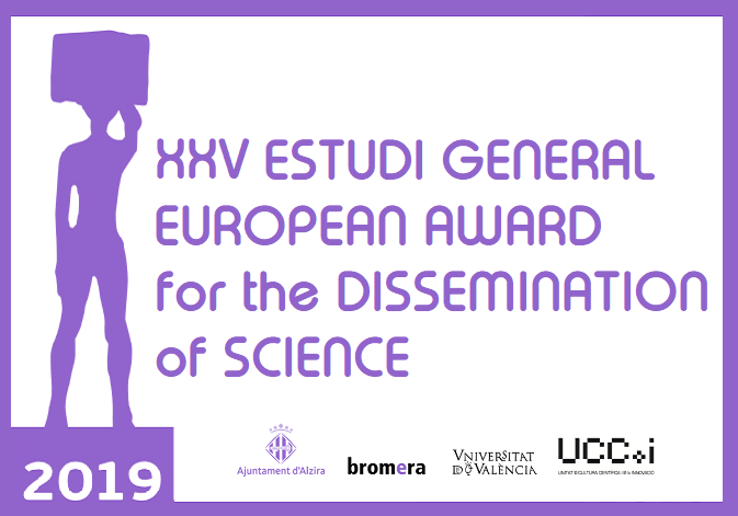 Poster of the XXV «Estudi General»European Award for the Dissemination of Science.